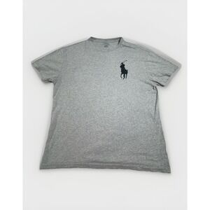 Polo Ralph Lauren Big Pony T-Shirt Classic Fit #2 Back Hit Gray Embroidered Sz M